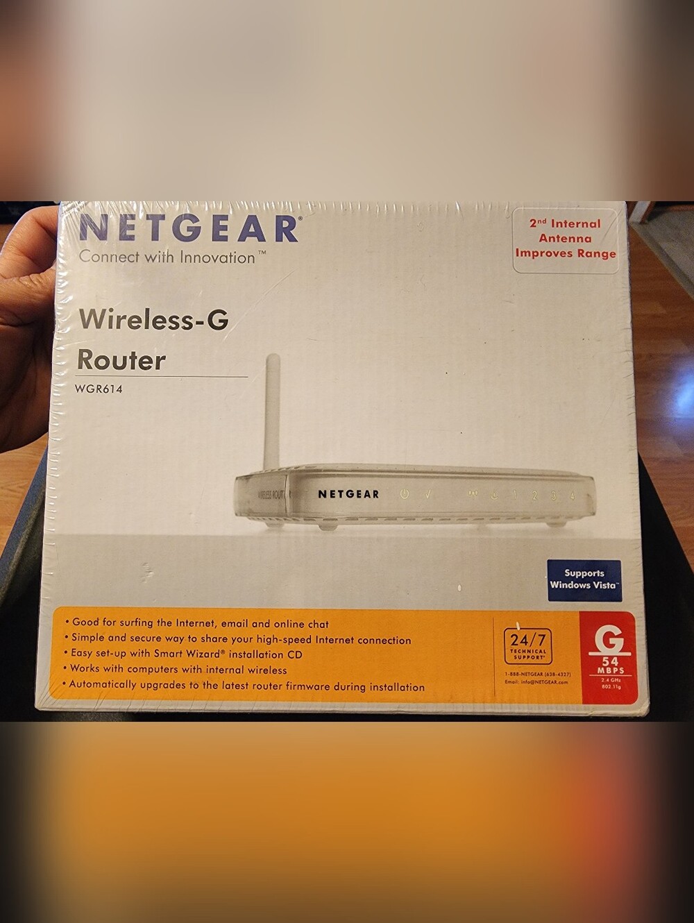 Netgear Wireless-G Router WGR614 54 Mbps 2.4GHz 802.11g 4-Port White New Sealed